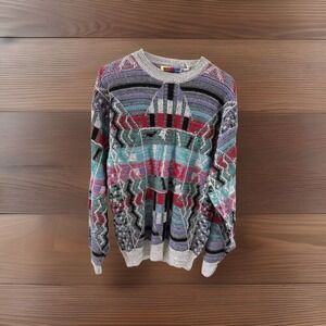 Vintage Saturdays Sweater‎ Mens Large Chunky Punk Goth Grandpacore Grunge PHOTOS